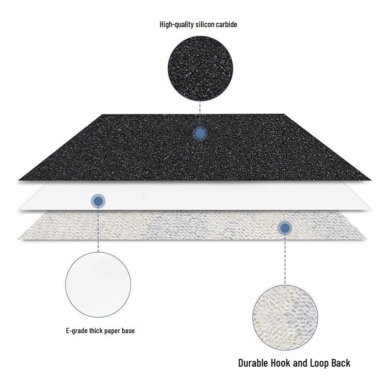 6-Inch Flocked Self-Adhesive Sandpaper Discs for Polishing and Buffing