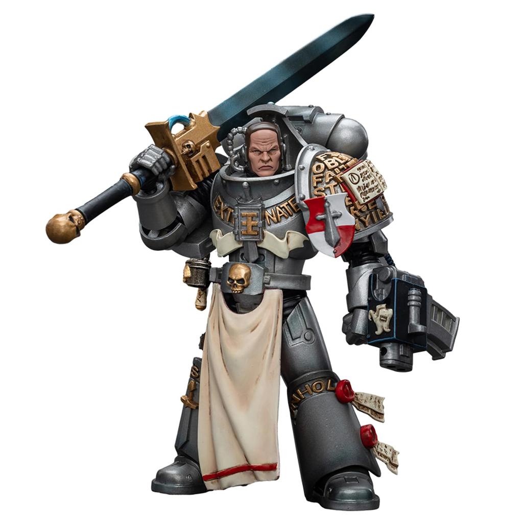Pipigirl JoyToy Warhammer 40K Authentic Licensed Movable Gray Knights Strike Squad Dark Source 12CM Action Figure Anime Model 1/18 Figure, Justicar,