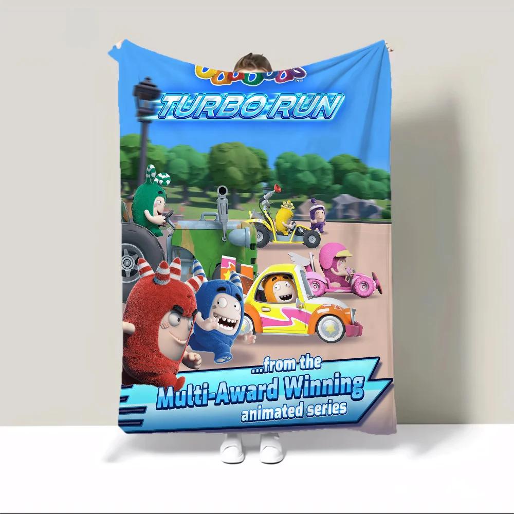 Oddbods Coperte da Divano Lusso Coperta Plaid Lavorata a Maglia Grande Morbida Soffice per Ginocchia