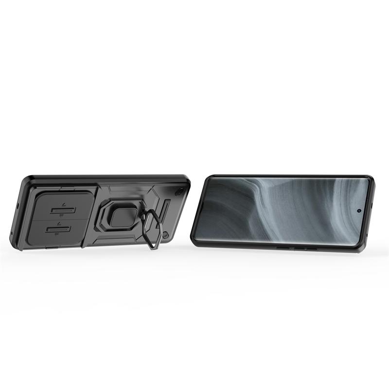 For Realme 12 Pro Plus Case Slide Lens Camera Protect Phone Cases For Realme 12 12Pro+ 5G Magnetic Ring Holder Armor Back Cover