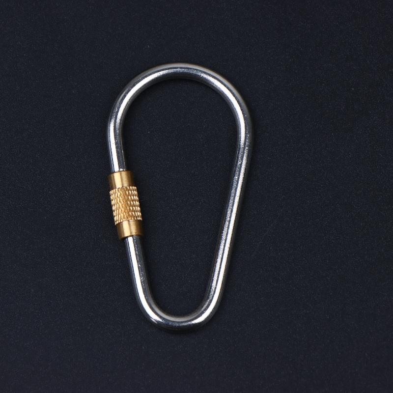 10/20/30Pcs D Type Locking Carabiner Screw Gate Multipurpose D-Ring Anti Lost Clip For Outdoor Hiking Camping And Keychain Use