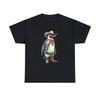 Unisex Adult Animal T Shirt: Brave Cowboy Penguin Western Fashion Tee