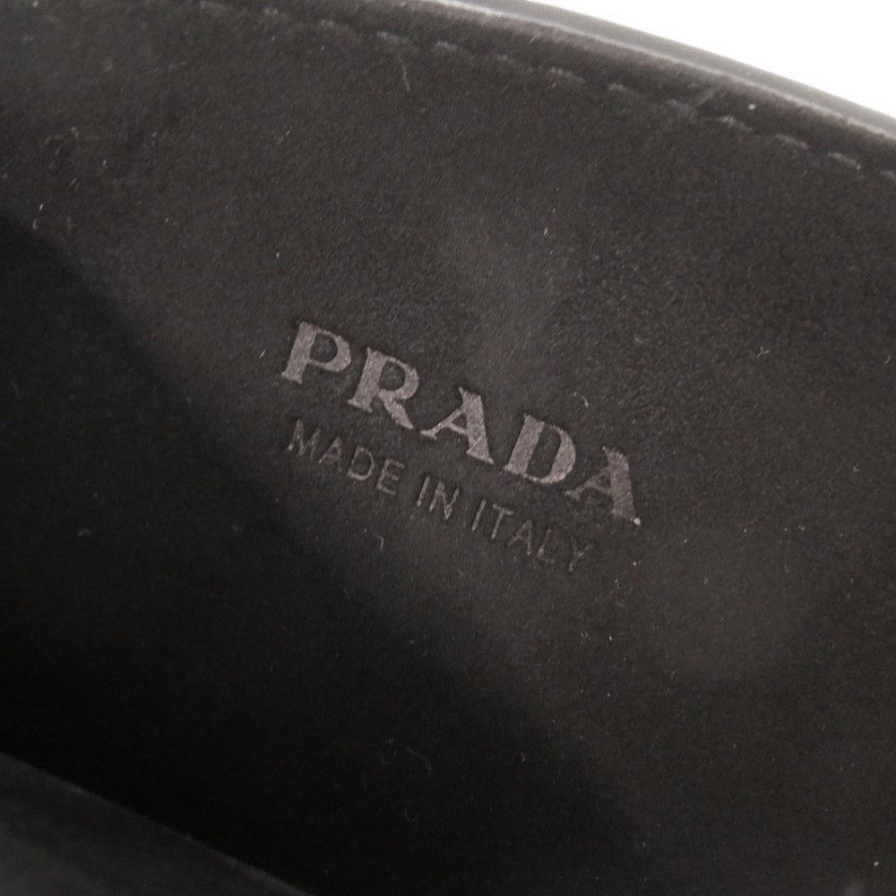Used AUTHENTIC PRADA Phone case neck pouch Triangle logo Saffiano Black