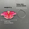 1Pair Cute Butterfly Woman Dangle Earrings Acrylic Gradient Colorful Moth Drop Earrings for Y2K Girl Birthday Gift