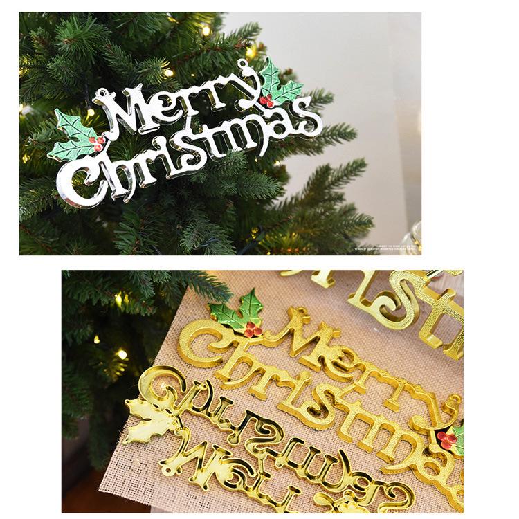 Najlepiej sprzedające się ozdoby świąteczne w kształcie wieńca z literami 3D w języku angielskim i zawieszki na choinkę w różnych rozmiarach
