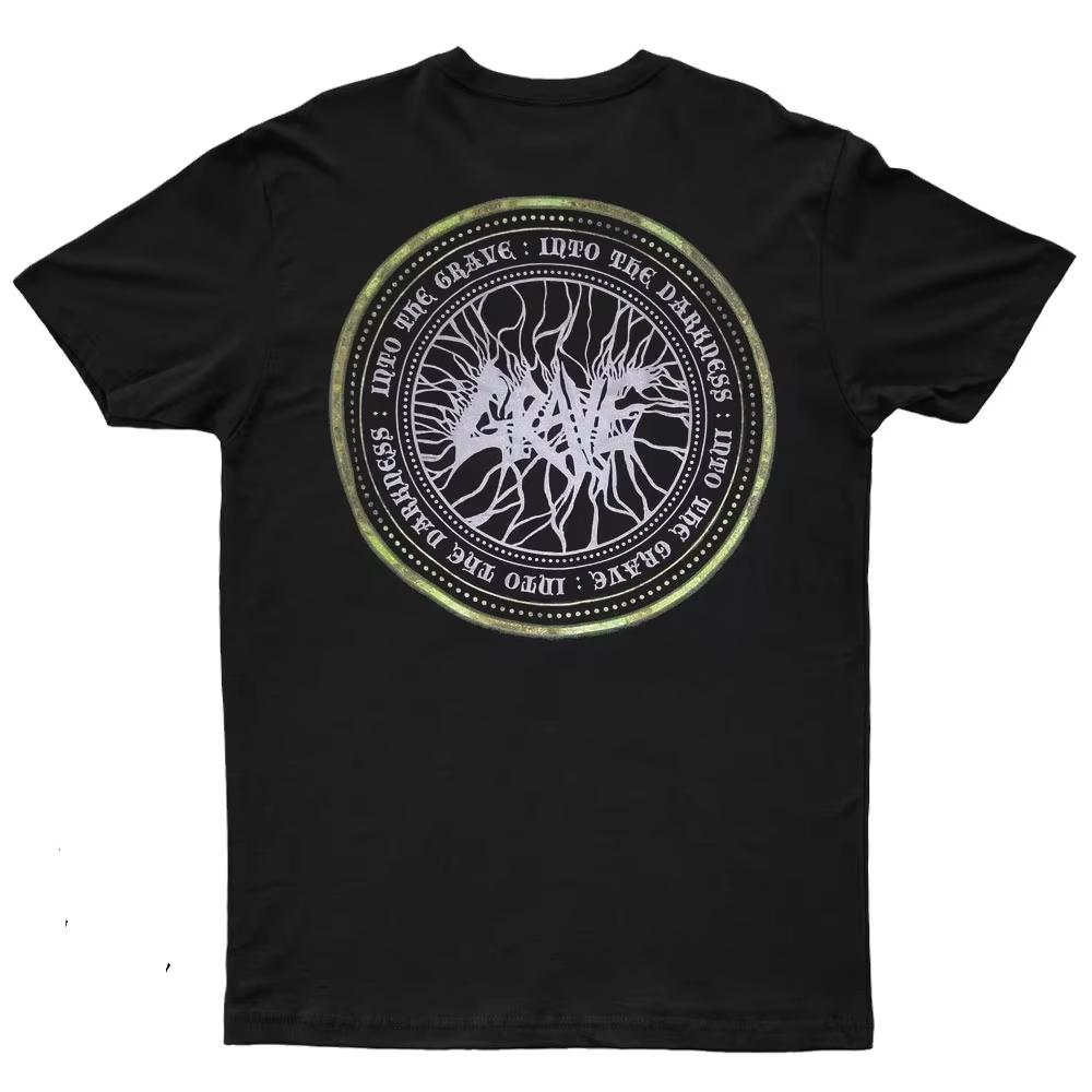 2025 New GRAVE - Into The Grave Printed Unisex Street Fashion Trend Short Sleeved Pure Cotton Round Neck