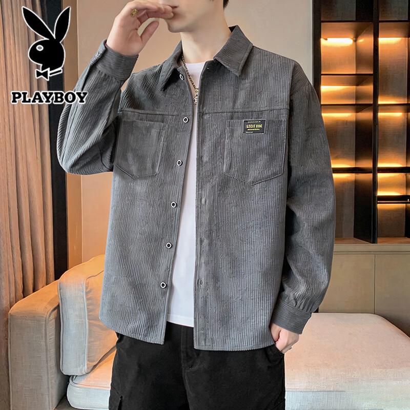 PLAYBOY Men's Long Sleeve Casual Shirt