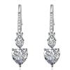 [AVANCE] Heart Stone Earrings Necklace for Women - Sparkling, Cute, Simple (Earrings)