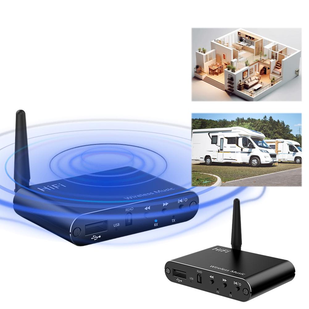 Bluetooth-Compatible 5.4 Audio Adapter 3.5mm Aux HiFi Music Wireless Adapter BT/U-Disk Play Audio Dongle for Home and Car Stereo