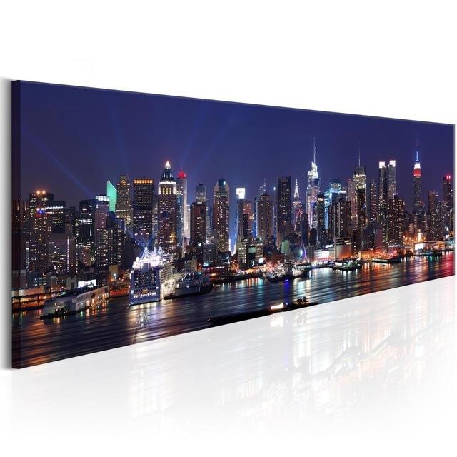 New York Scultura architettonica Art Design Hotel Decorativo Affresco Città Scenario Tela senza cornice Pittura Home Decor Wall Art