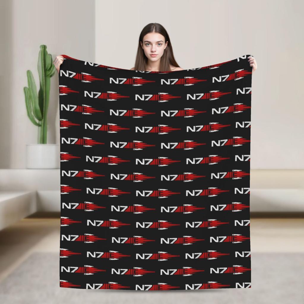 Mass Effect Garrus Vakarian Blanket  Flannel Funny Warm Throw Blanket for Coverlet Summer