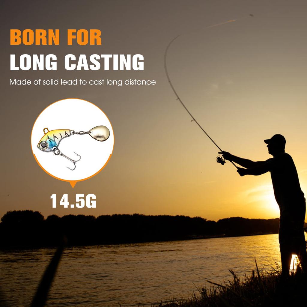 Fishing Lure Wobble Rotating Metal Vibration Bait Spoon Jig Sea Lures Artificial Hard Baits Sequins Tackle