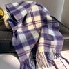 New  Winter Luxury Cashmere Women Plaid Scarf Warm Shawl And Wrap Bandana Pashmina Long Tassel Female Foulard Thick Blanket