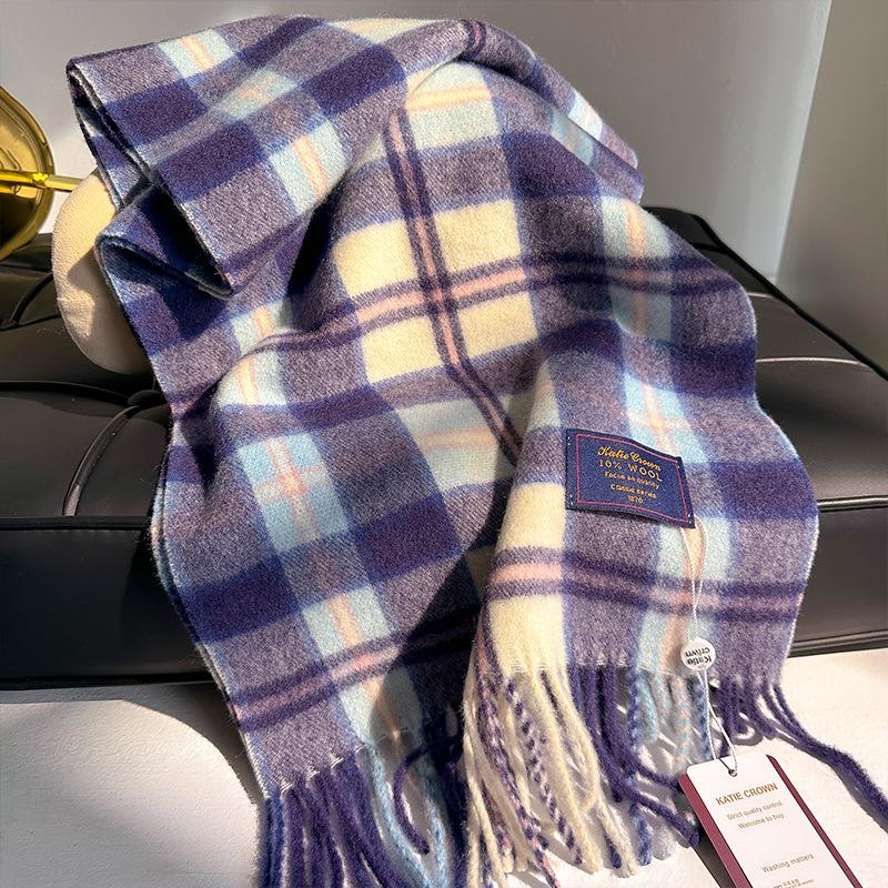 New  Winter Luxury Cashmere Women Plaid Scarf Warm Shawl And Wrap Bandana Pashmina Long Tassel Female Foulard Thick Blanket
