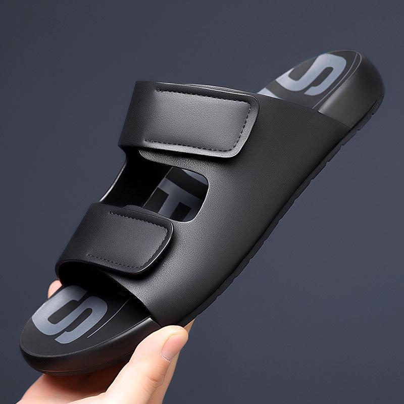 Men's Summer Outdoor Non-Slip One-Strap Casual Sandals with Thick and Soft Shock-Absorbing Sole