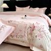 Premium A-class 100% Cotton Embroidered Wide-Edge Four-Piece Bedding Set with Gift Box Packaging