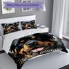 3-teiliges Bettwäsche-Set mit individuellem Namen Rottweiler Stärke Loyalität Bettbezug Verschluss Enthält 1 Bettbezug & 2 Kissenbezüge für Schlafzimmer