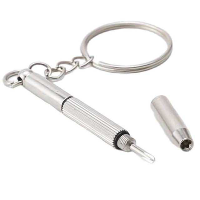Eyeglass Screwdriver Portable Stainless Steel Keychain Screwdriver Sunglasses Watch Screwdriver 3 In 1 Repair Kit Tools
