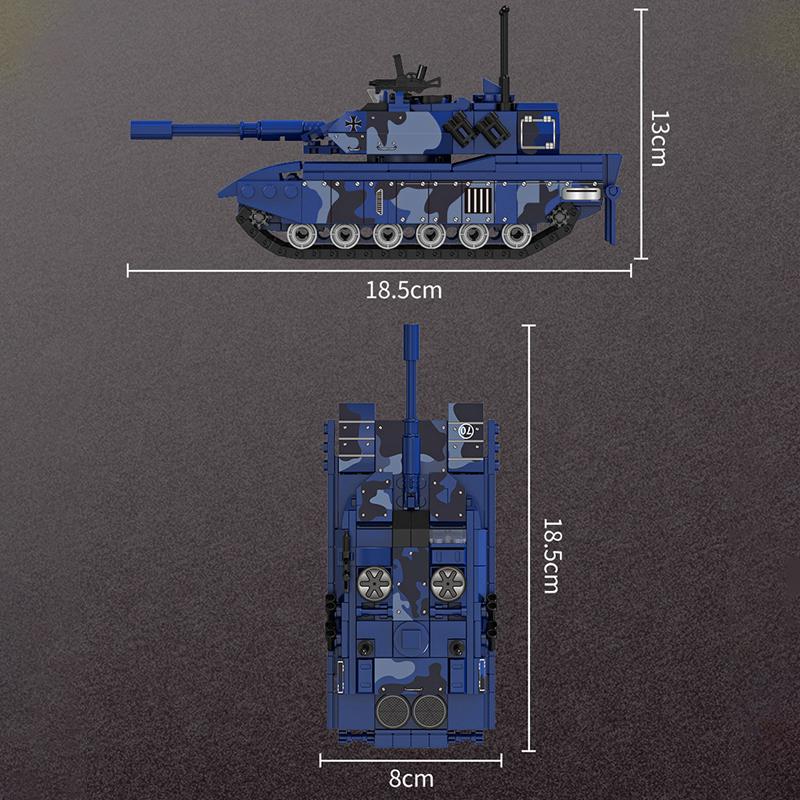 Military Model With figures World War II King Tiger Heavy Main Battle Tank Model Building Blocks Brick Puzzle Toys Gift 1974PCS