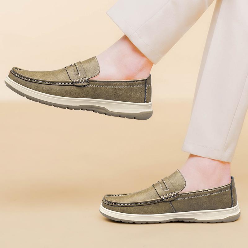 Fashion Hand Sewn Fashionable Breathable Outdoor Casual Sports Shoes High-quality Men Comfortable Two-layer Cowhide Casual Leather Shoes