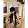 Imitation fox fur jacket short women's 2024 winter new v-neck coat
