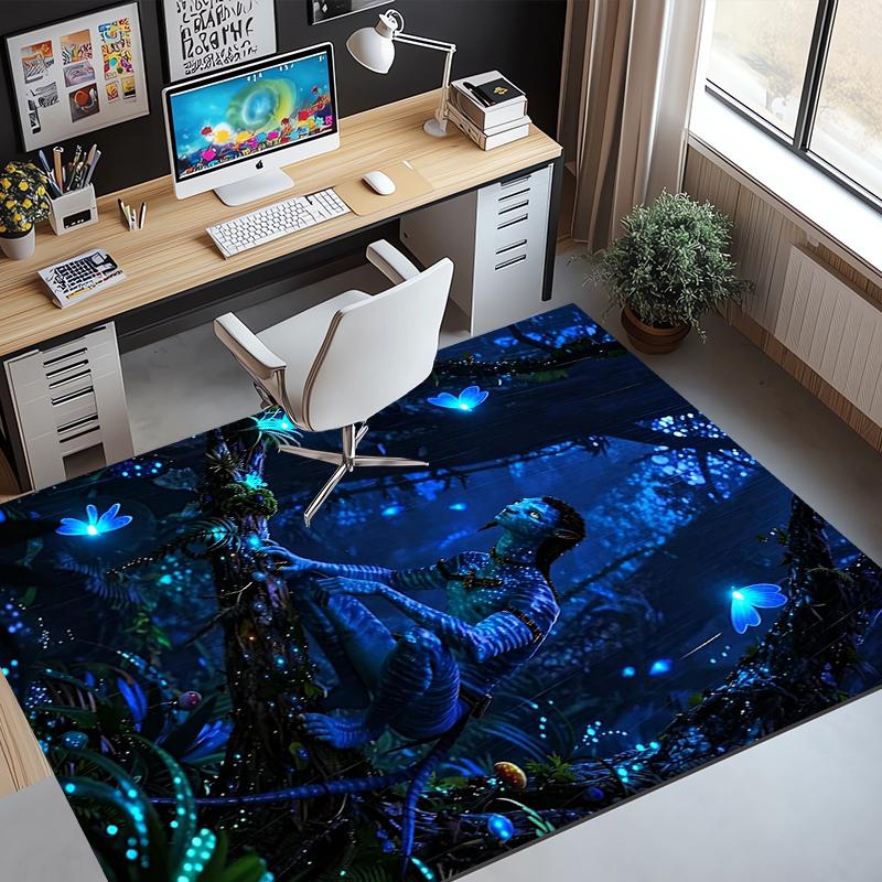 Avatar Pattern Rug, Indoor/Outdoor Mat, for Picnic, Gameroom, Bedroom, Office, Living Room, Home Decor Carpet, Birthday Gift