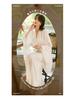 Sweet Satin Open-Front Robe: Deep V, Light Luxury, Tie-Waist, Wide Sleeves Homewear.