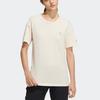 Adidas T Shirts Women's Beige Crew Neck Moderate Straight Fit HE7339