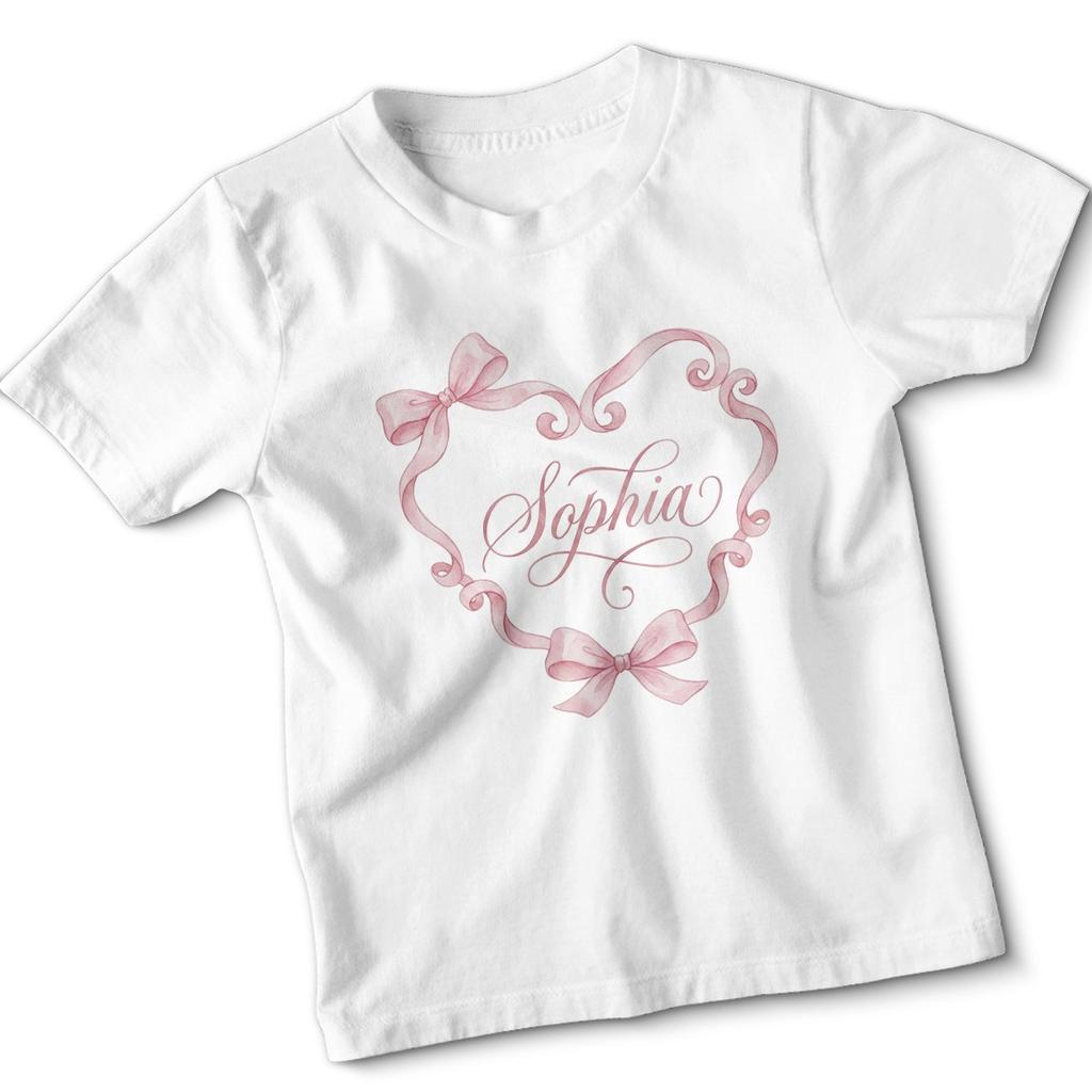 Valentines Personalised Kids T Shirt Custom Typography Apparel