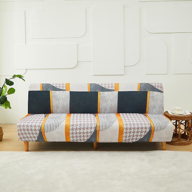 Neng Full Cover Sofa Bed Cover Simple Folding Armless Elastic Sofa Cover Fabric All-Inclusive Universal Cover