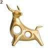 Nordic Ceramic Cattle Bull Sculpture Animal Status Ornament Home Table Decor