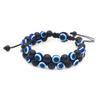 Men's Triple Protection Tiger Eye, Hematite & Black Agate Double Row Braided Bracelet