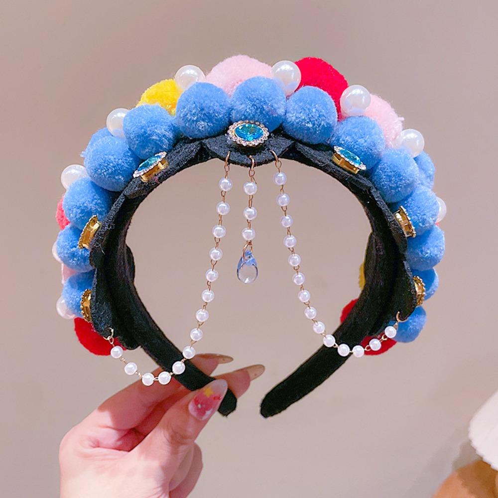 Tassel Chinese New Year Headwear Tang Suit Hair Hoop Hanfu Headwear Beijing Opera Headband  Girls