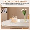 Cat Butt Tissue Holder Cute Bathroom Accessories Orange Tabby Cat Square Tissue Box Cover