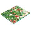 Glass Kitchen Serving Board with Graphic Floral Pattern 60x52 Cm