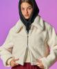 Koleat Collar Two-Way Zip-Up Shearling Jacket [Ivory] Lined Fleece Ver.