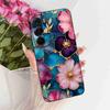 For Motorola Edge X30 5G Case Silicone TPU Black Cover For Motorola Edge X30 x30 XT2201-2 XT2201-6 Colorful Flowers Phone Casing