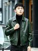 Men's regular versatile spring and autumn clothing new men's leather jacket loose version large size men's leather jacket