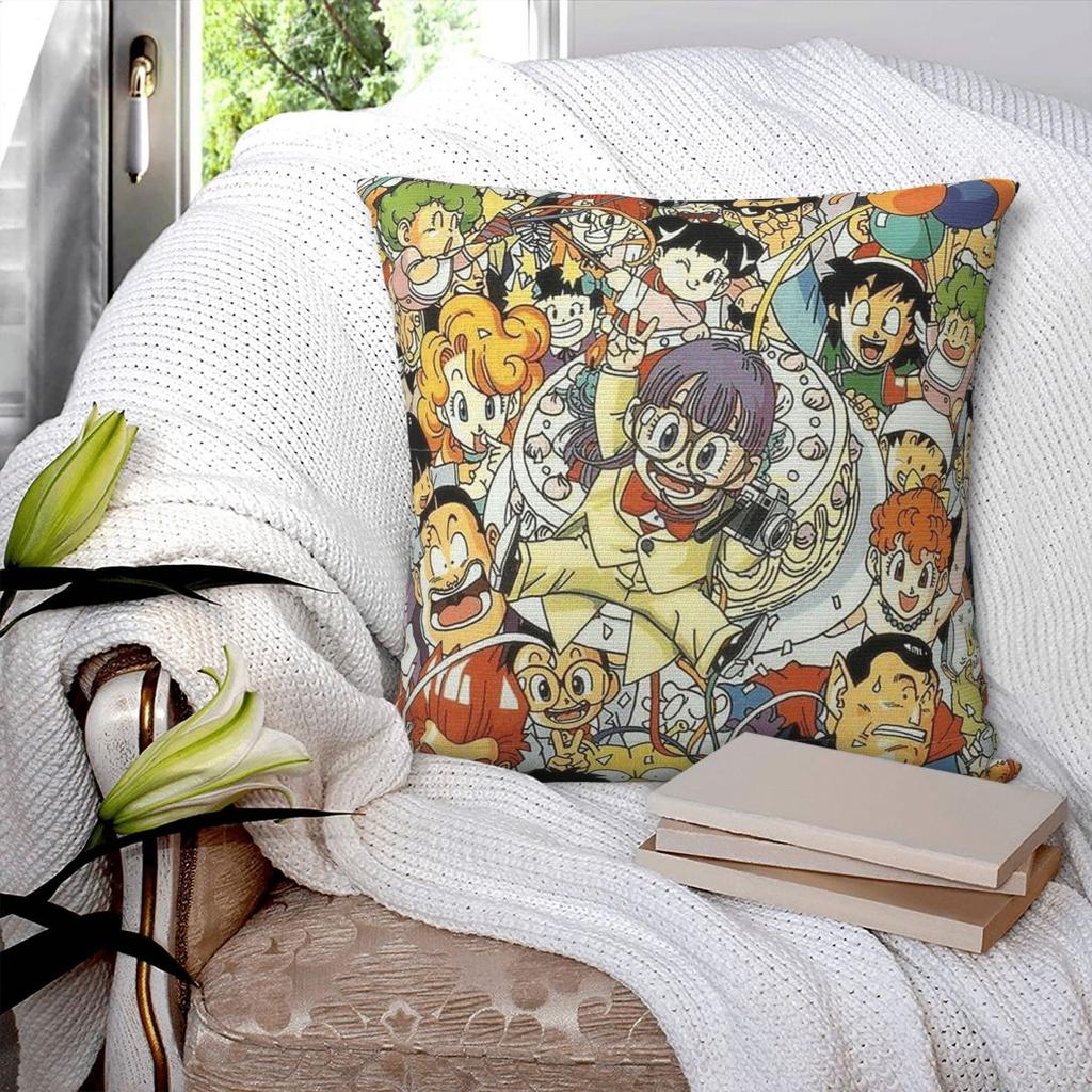 Cute DrSlump Robot Girl Arale Hoyoyo Square Pillowcase Pillow Cover Polyester Cushion Decor Comfort Throw Pillow for Home Car