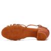 Peep Toe Kids Girls Ballroom Dance Shoes Latin Salsa Low Heel 3.5cm Soft Sole Indoor