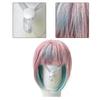 Colorful Wigs Hair Hairpiece With Heat Resistant Fiber Bob Haircut Headcover For Small Cats Dog Holiday Dressingup Supply HX6C