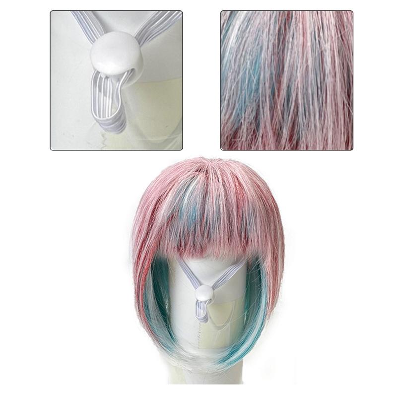 Colorful Wigs Hair Hairpiece With Heat Resistant Fiber Bob Haircut Headcover For Small Cats Dog Holiday Dressingup Supply HX6C