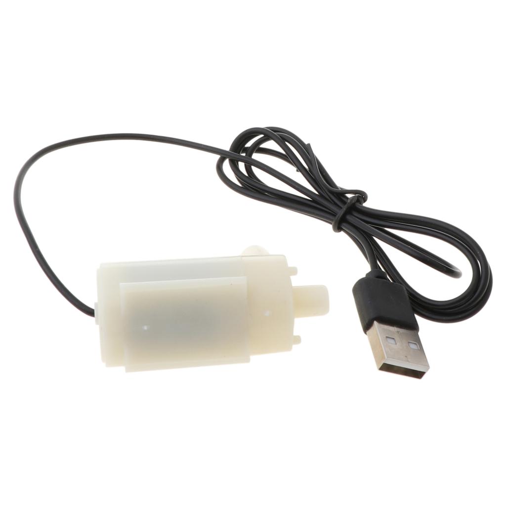 Micro Submersible Water Pump with Power Cord Fish Tanks Aquarium Mini Fountain Pump USB Powered Mini Motor Water Pump