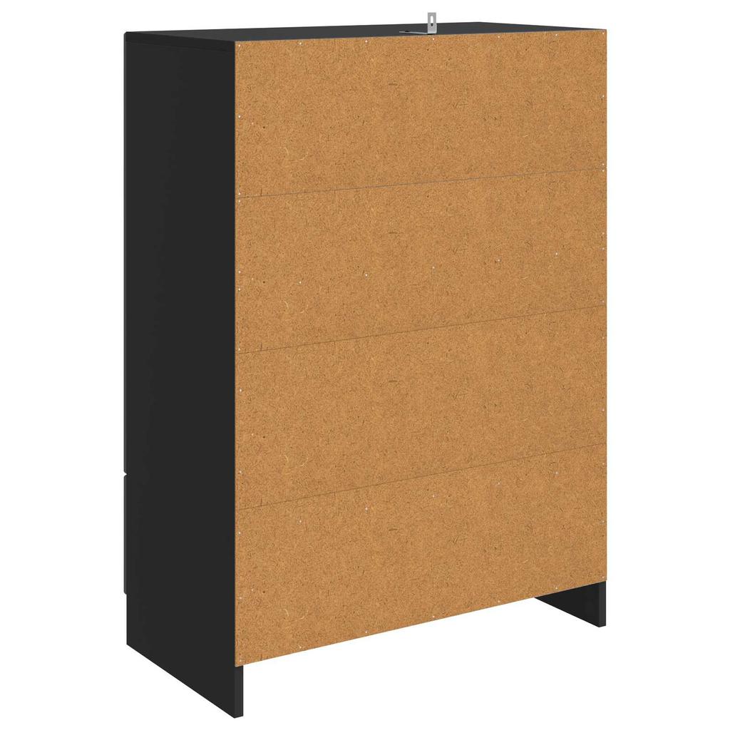 Yan Dolap Siyah 66 x 34,5 x 92 cm Yonga Levha