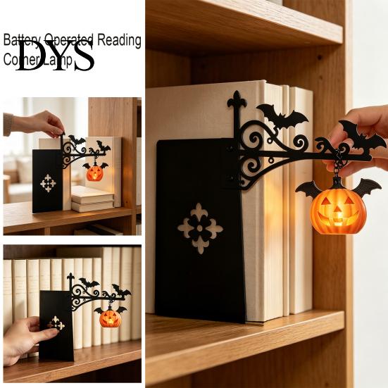 Indoor Study Room Atmosphere Light Retro Library Lantern, Decorative Bookshelf Lamp with Warm LED Lights, Metal Vintage Style Ornament Hidden