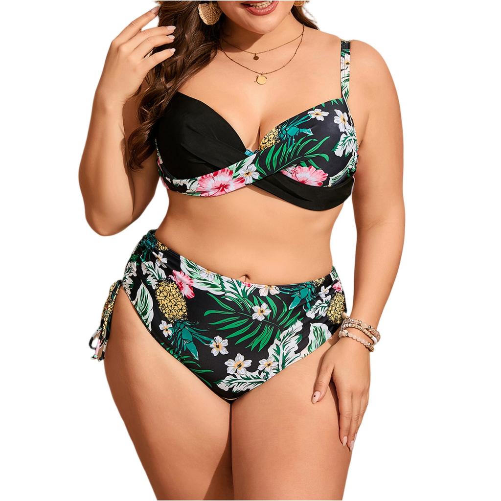 Women's Two-Piece Bikini Set Plus Size Split Swimsuit