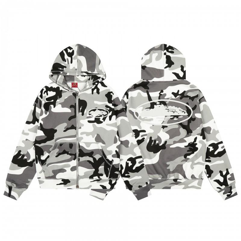 Corteiz Alcatraz Badge Patchwork Windbreaker Jacket Loose Fit Streetwear Unisex Lightweight Outerwear