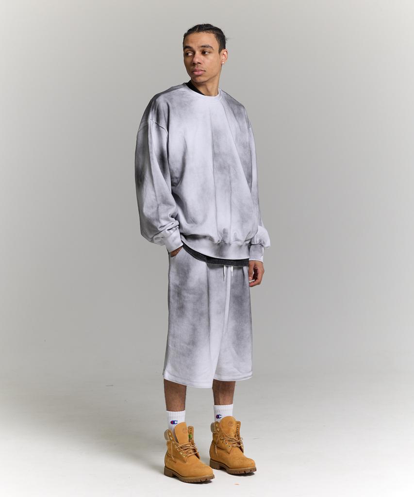 PHILIPPAKER Fresh Solid Sweatshirt Dirty Washed White