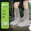 Disposable Transparent Waterproof Non-Slip High-Top Rain Boot Covers for Kids & Adults - Long Leg Protection for Rainy Days