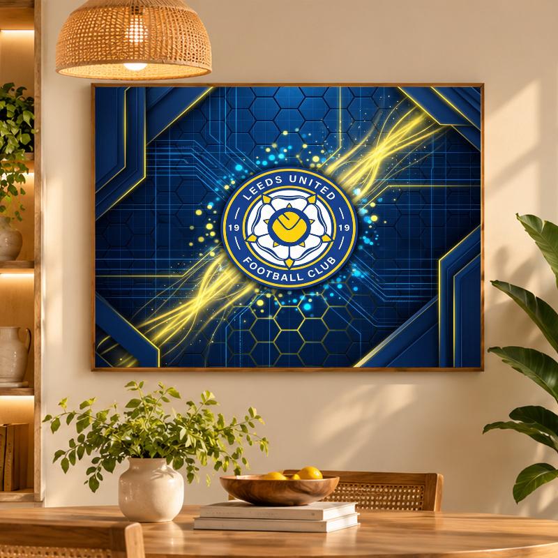 5D Diamond Painting Leeds United Football DIY Full Drill Diamond Art Kit Home Decoration